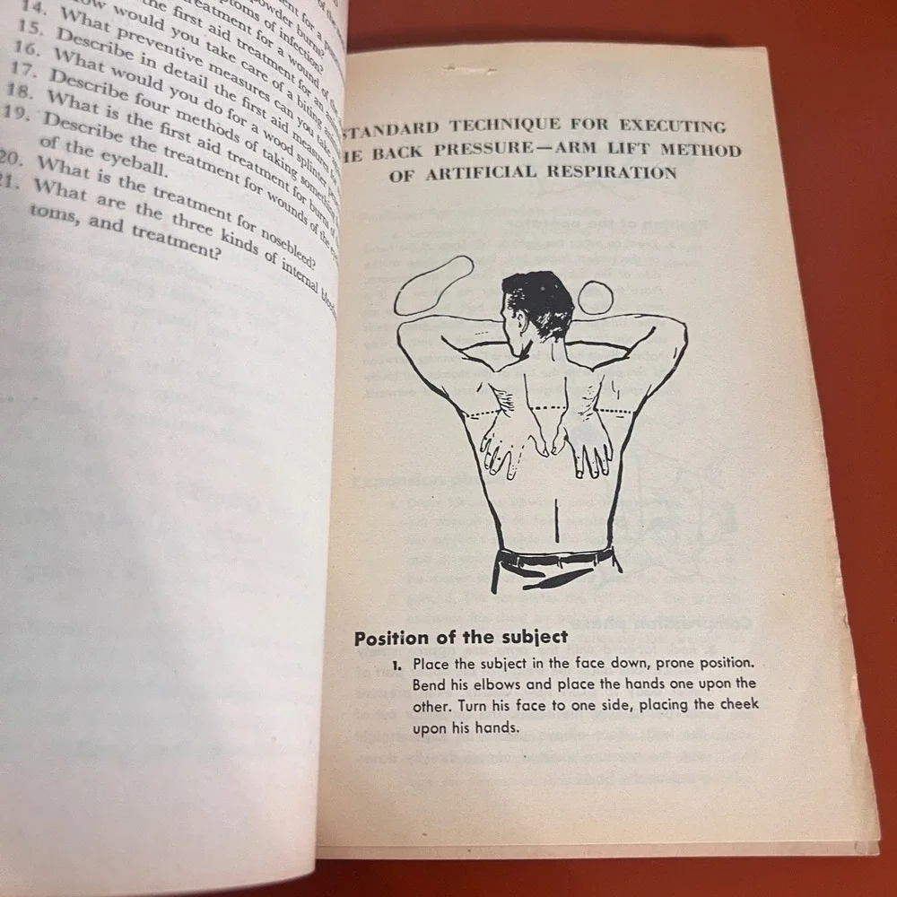 Vintage 1945 American Red Cross First Aid Textbook Revised Edition Illustrated